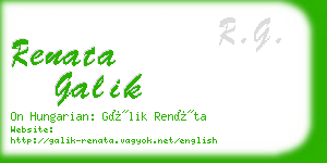 renata galik business card